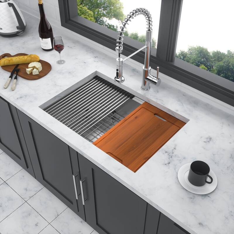 Undermount 16 Gauge Single Bowl Stainless Steel Kitchen Sink
