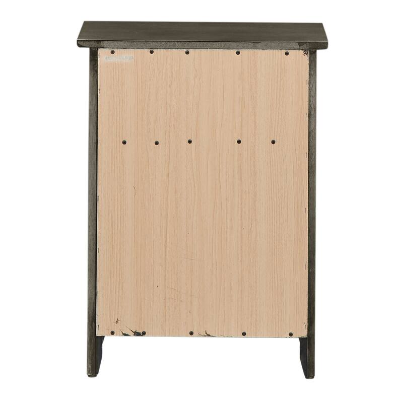 1-Drawer Gray Nightstand with Modern Classic Design and Storage, 25 Inch Versatile Bedroom Side Table