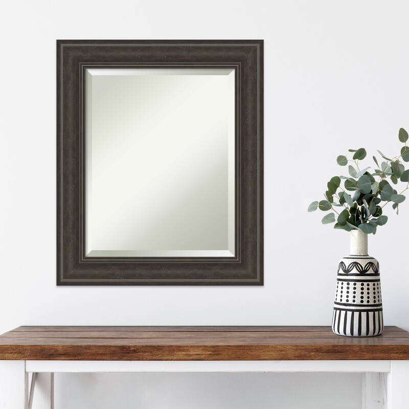 Beveled Wall Mirror - Shipwreck Black Frame