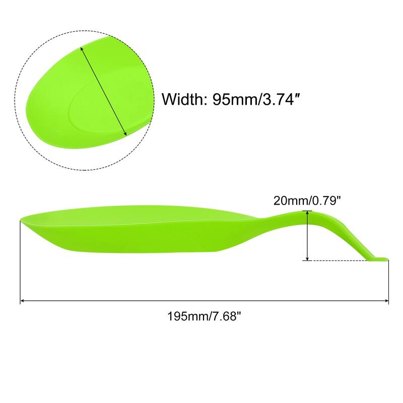 3.74" Heat Resistant Silicone Spoon Rest Kitchen Utensil Holder, 2Pcs - Green - 4Pcs