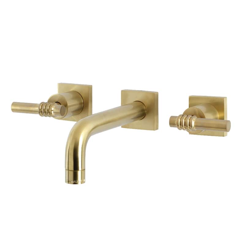 Kingston Brass Milano Two-Handle 3-Hole Wall Mount Bathroom Faucet