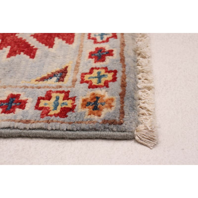 ECARPETGALLERY Hand-knotted Uzbek Ghazni Grey Wool Rug - 3'11 x 6'0