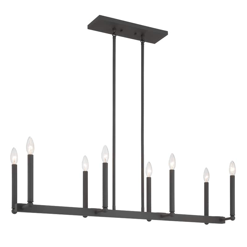 Acroma 8-lights 43.3In Dimmable Modern Gold Linear Chandelier for Dining Room - 8-light