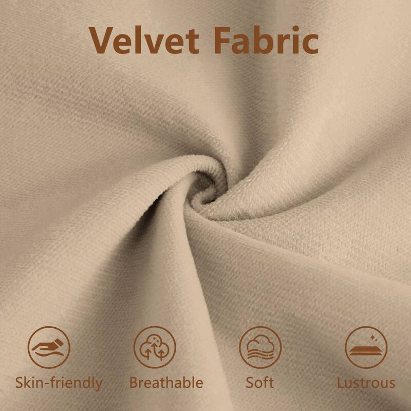 GDFStudio - Velvet 4-Seater 166" Cloud Modular Sectional Couch with Ottoman