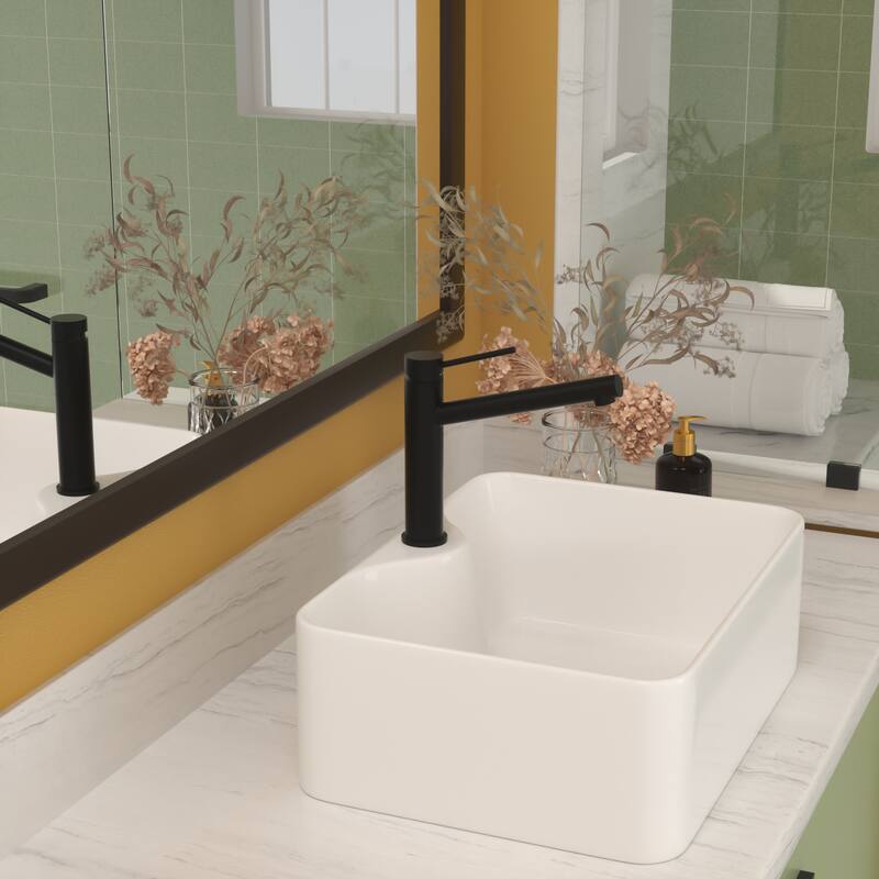 Ceramic Rectangular Sink for Bathroom