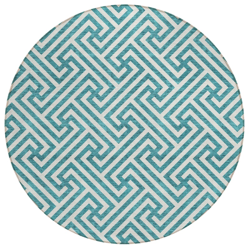 Machine Washable Indoor/ Outdoor Chantille Geo Modern Rug
