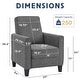 preview thumbnail 9 of 10, Haynes Traditional Fabric Welted Padded Recliner Chair by Furniture of America