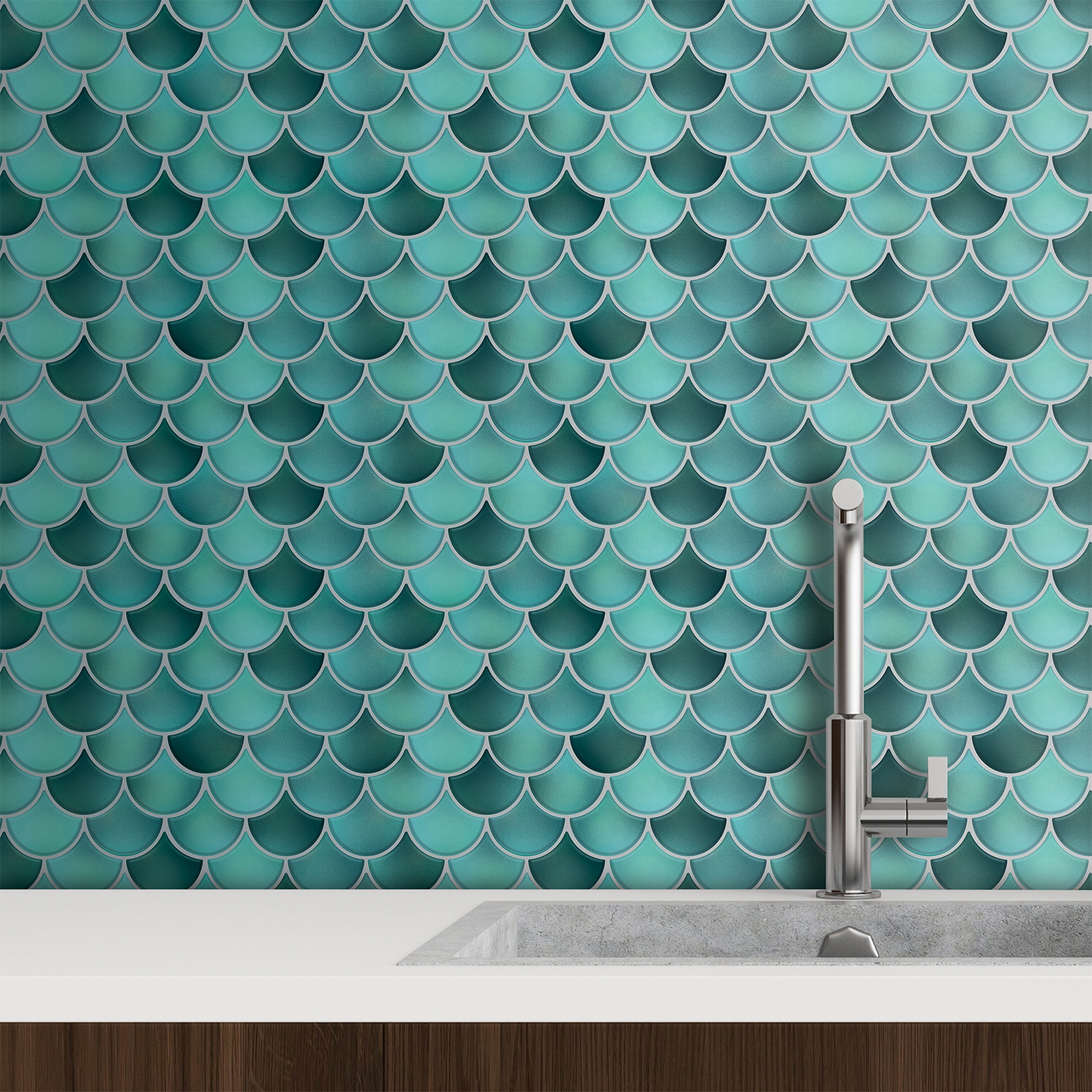 turquoise peel and stick tile