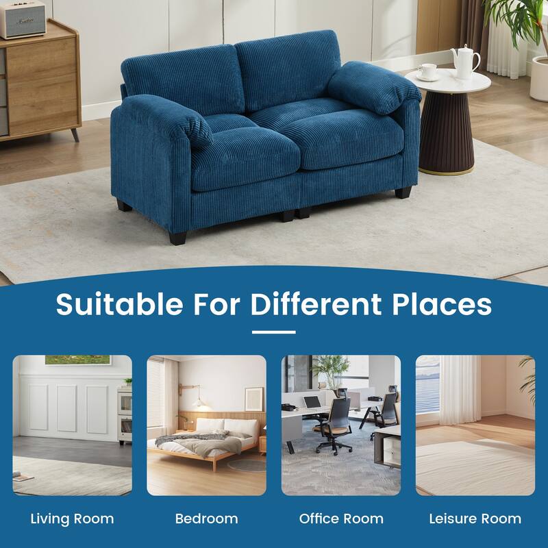 Corduroy Loveseats, Soft, Comfortable & Pet-Friendly