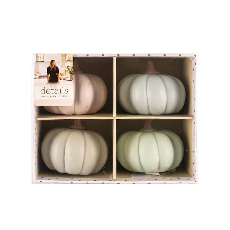 Becki Owens Details by DesignStyles Set of 4 Mini Pumpkins Fall Décor
