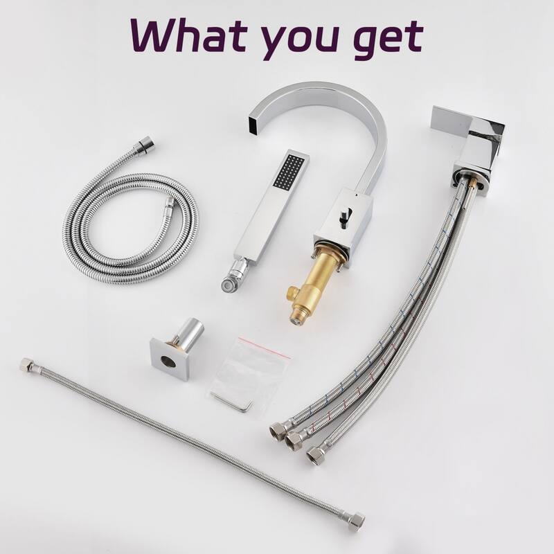Waterfall Bathtub Faucet Set with Sprayer