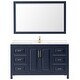 preview thumbnail 52 of 71, Daria 60 Inch Single Vanity, Cultured Marble Top, 58 Inch Mirror