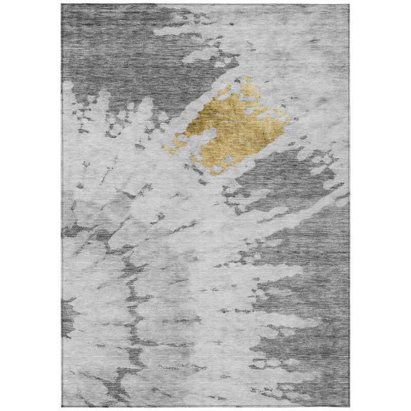 HomeRoots Abstract Transitional Rectangle Outdoor Rug