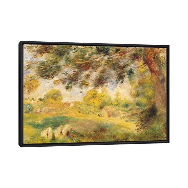 slide 2 of 12, iCanvas "Spring Landscape " by Pierre-Auguste Renoir Framed Canvas Print Black - 26x40