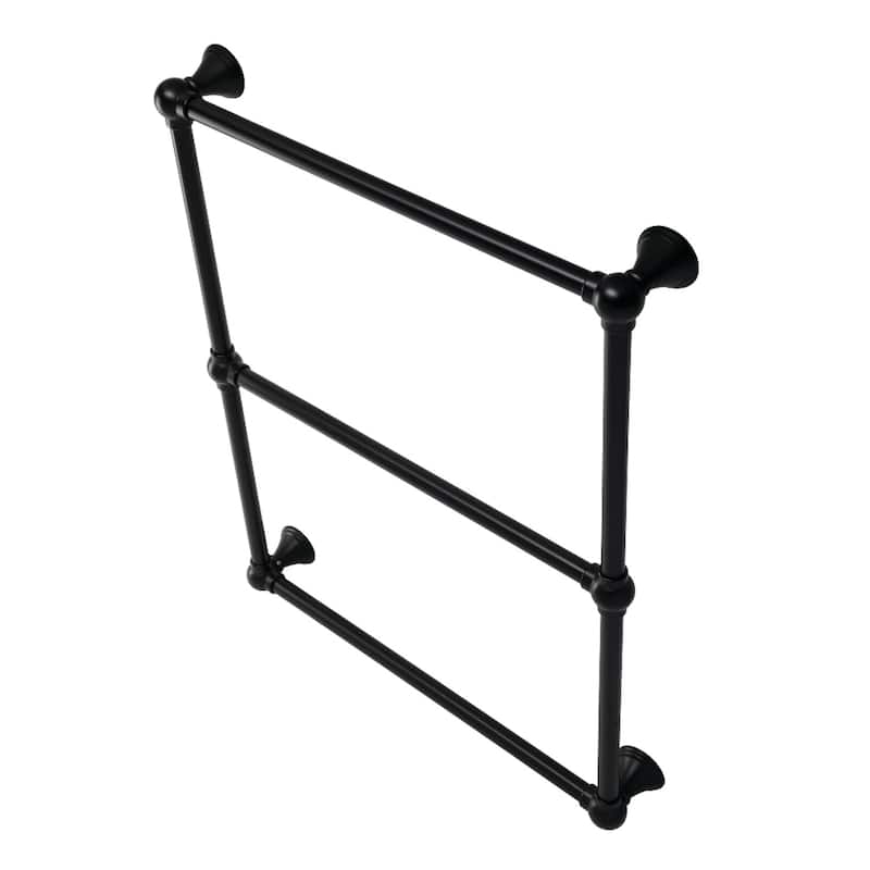 Maximilien 24 in. Wall Mount Towel Rack in Brushed Brass - Matte Black