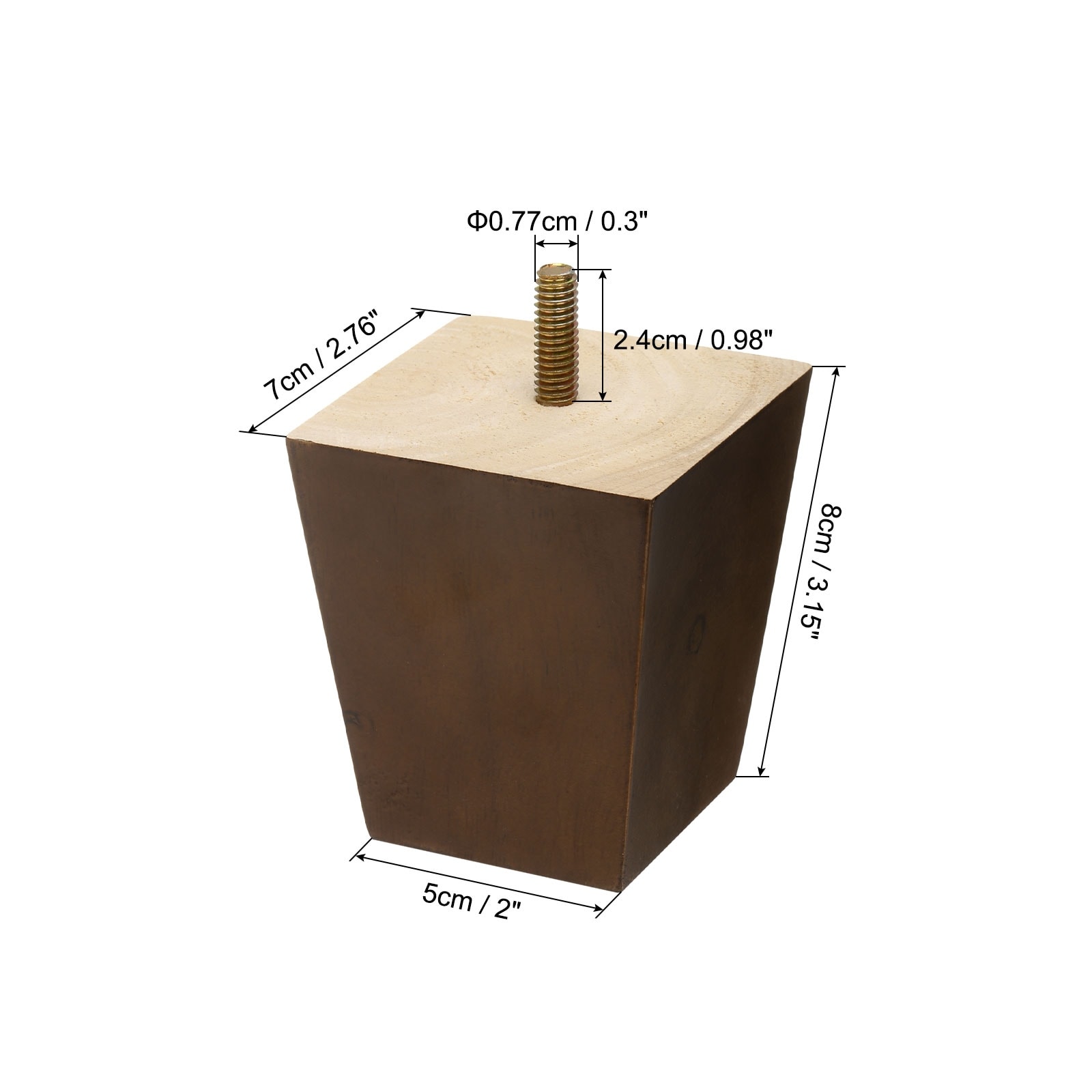 Wood Furniture Legs, Replacement Furniture Feet - Brown