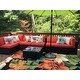 Kinbor Patio Sectional Sofa Outdoor Furniture Wicker Sofa Set Conversation Set with Cushions