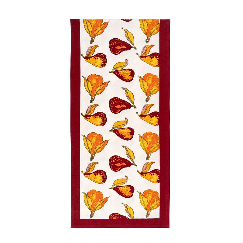 Couleur Nature Orchard Pear Runner - Burgundy - 16" x 72"