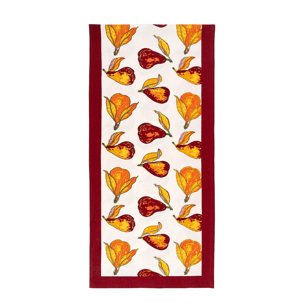Couleur Nature Orchard Pear Runner - Burgundy