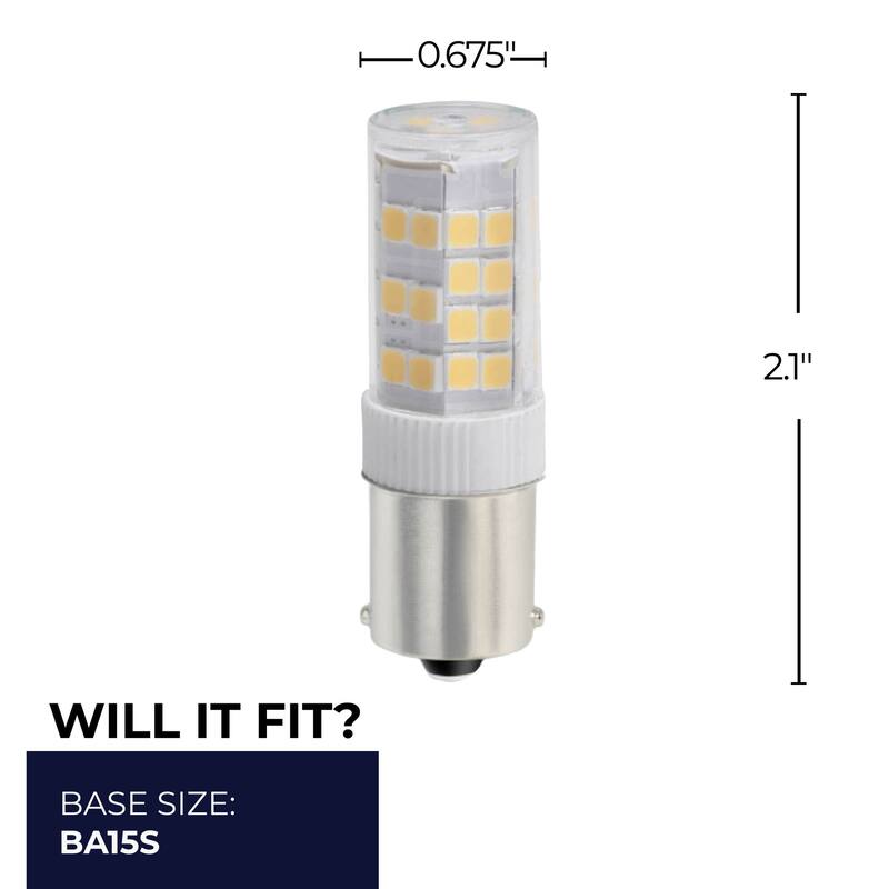 Bulbrite Pack of (2) 4.5 Watt Dimmable Clear Mini Bayonet LED Bulb