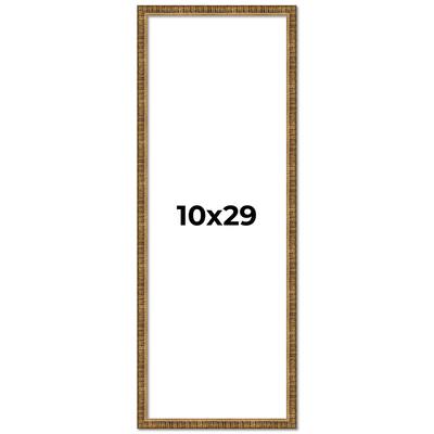 10x29 Frame Gold Picture Frame - Complete Modern Photo Frame Includes