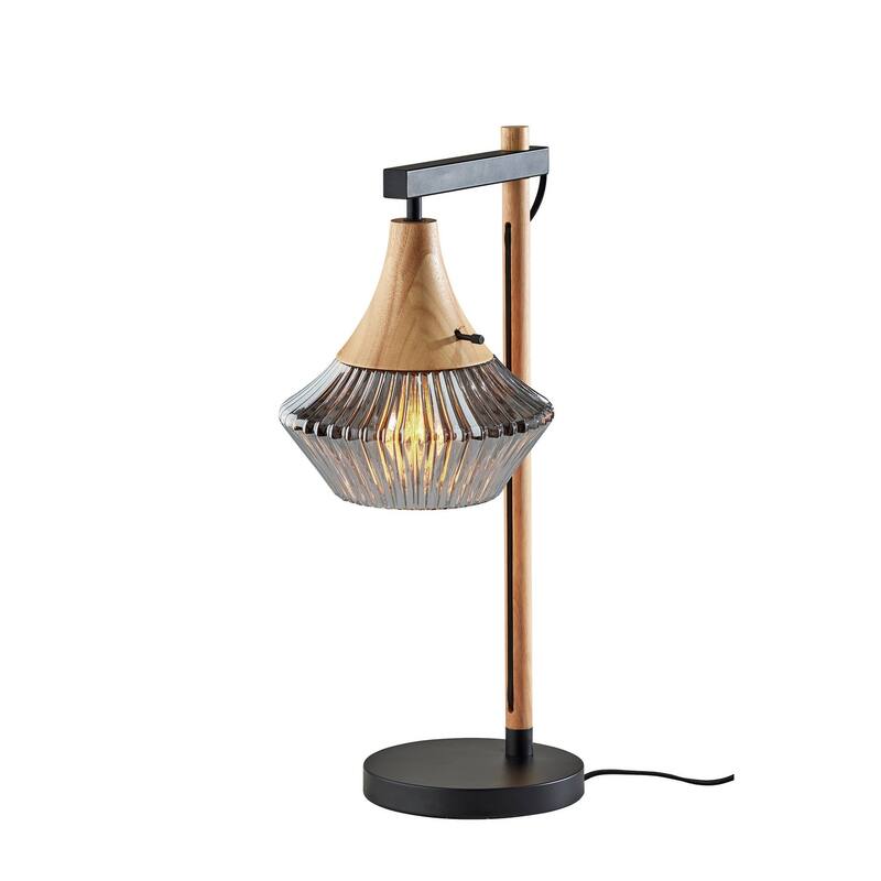 Elsie Table Lamp - Black & Natural Wood - Black & Natural Wood