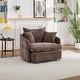 preview thumbnail 16 of 47, 46" Chenille Upholstered Sofa Swivel Chair