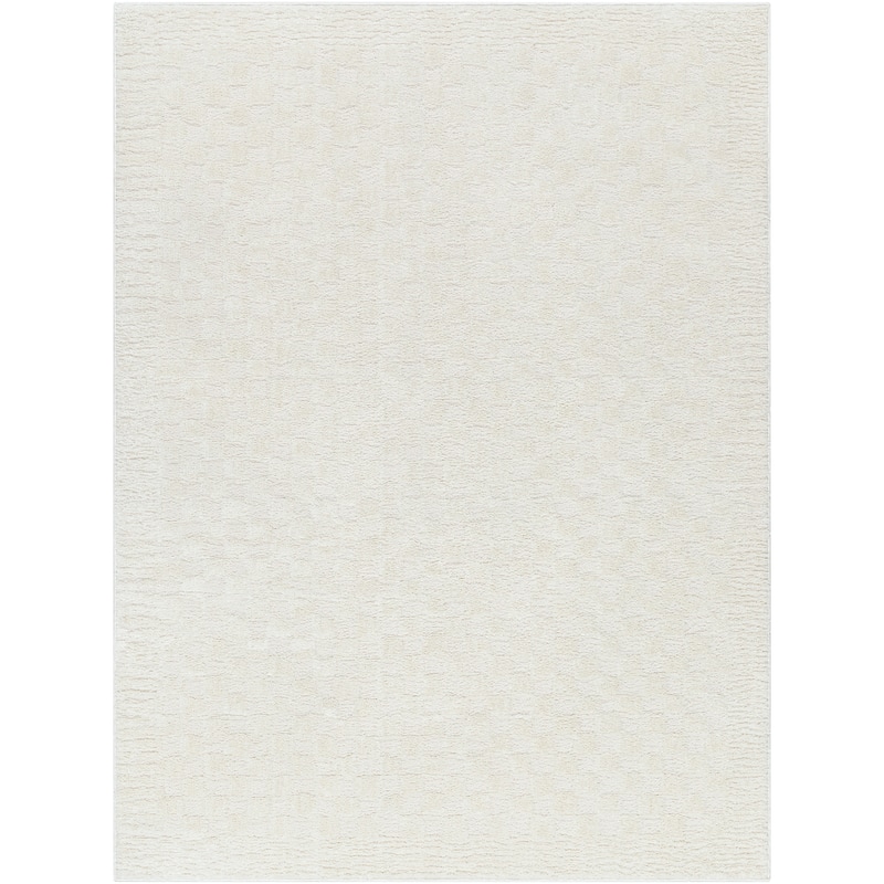 Livabliss Freud Mod Checkered & Striped Area Rug - 2' 8" x 7' 3" - Cream