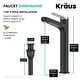 preview thumbnail 59 of 97, KRAUS Indy Single Handle Vessel Bathroom Faucet with Pop Up Drain