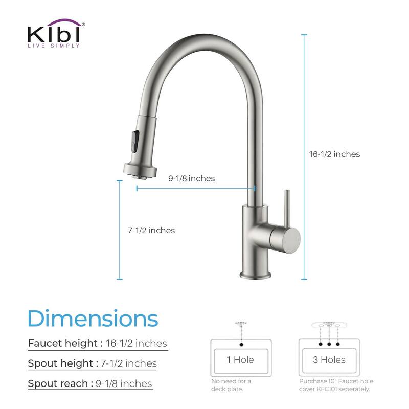 Lead Free Solid Brass Single Level Pull Down Kitchen Faucet with Sprayer