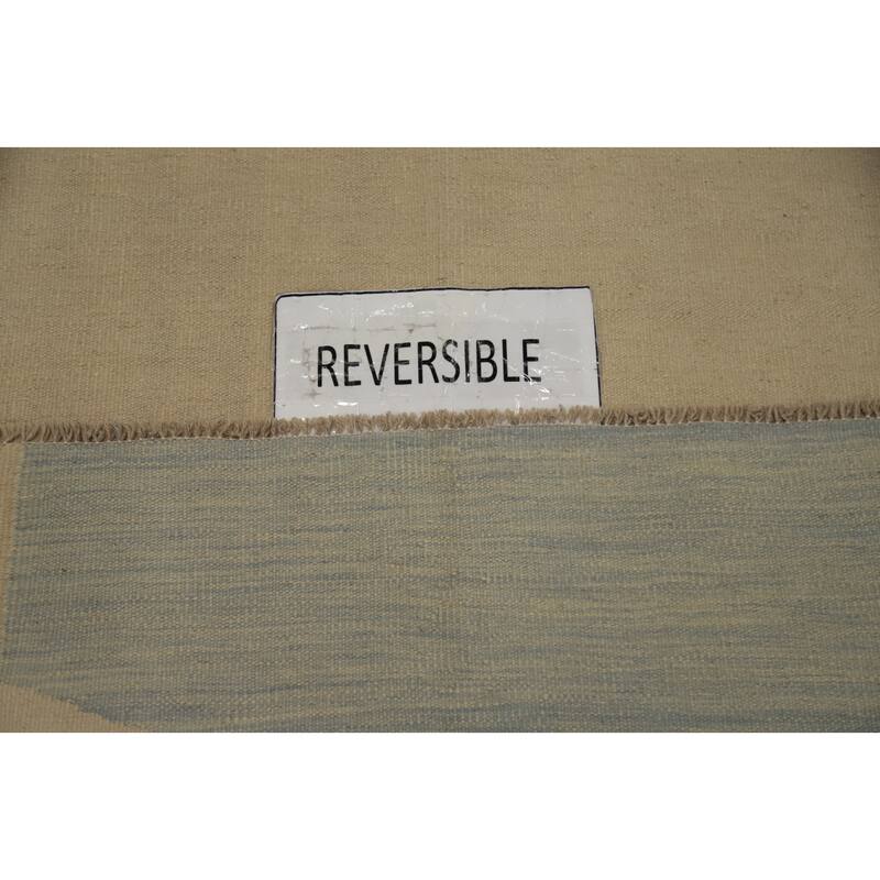 Hand Woven Oriental 100% Wool Carpet Southwestern Modern Beige & Ivories Kilim Area Rug - 6' 0'' X 4' 0''