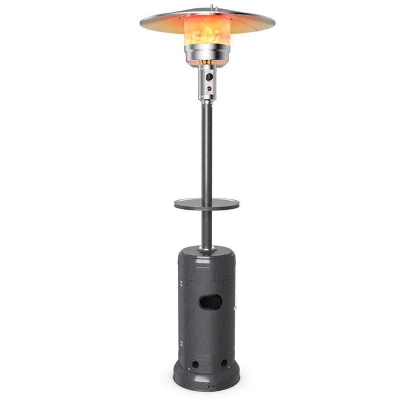 Outdoor Standing Heater with Table and Wheels