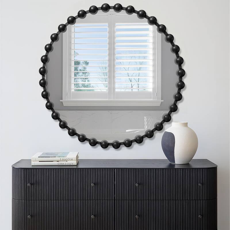 Iron Bead Wall Mirror to Enhance the Overall Otyle