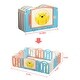 preview thumbnail 4 of 5, 62.9 inch x 62.9inch Foldable Playpen, Baby Safety Play Yard With Fence Indoor Toys With Play mat 14panel and 1 play mat