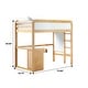 preview thumbnail 22 of 29, Walker Edison Twin Loft Bed with Desk