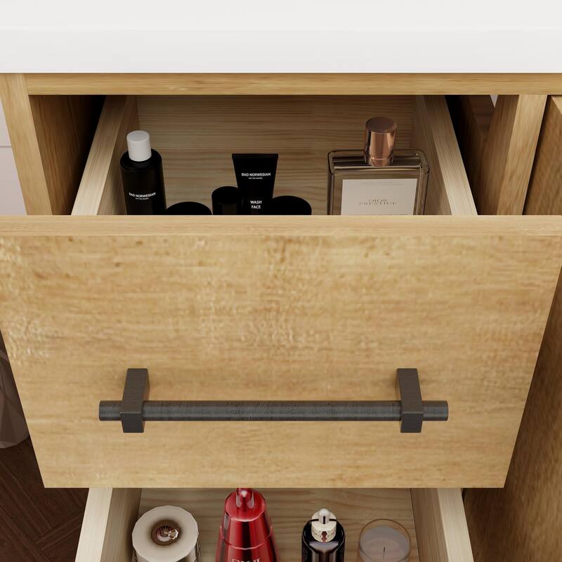 Victoria 42'' Left Drawer Freestanding Vanity with Reinforced Acrylic Sink - 41.5