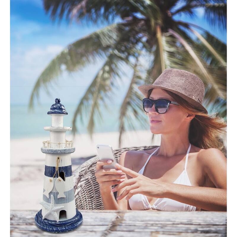 CoTa Global Boat Beach Frame, Lighthouse Decor, & Model Sailboat Decor