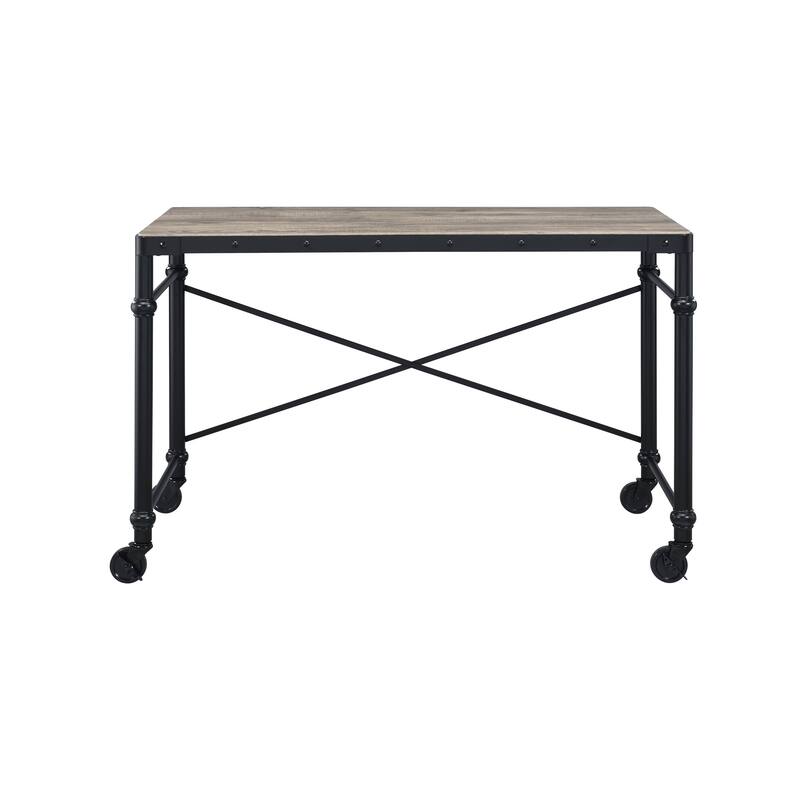 Versatile Rustic Writing Desk with Industrial Appeal for Efficient Workspace