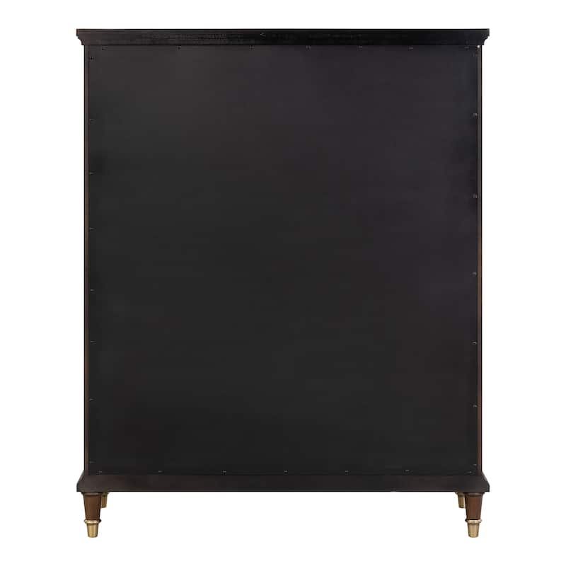 Furniture of America Prylen Modern 3-Piece Dark Cherry Solid Wood Chest and 2-Nightstand Bedroom Set