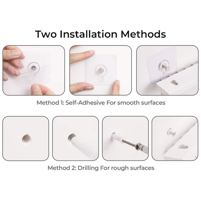 2-pack Wall-Mounted Wooden Hangers with 20 Hooks for Ties, Belts, Hats
