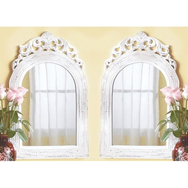 Shop Set Of 2 Arched Top Wall French Country Mirrors Antique