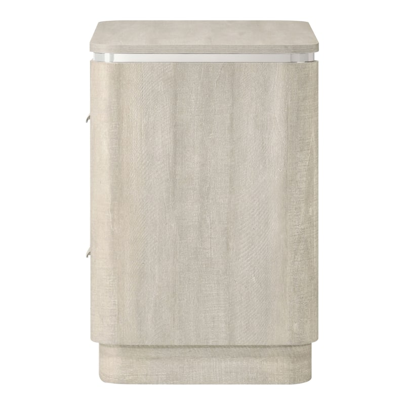 Furniture of America Krale Modern Grey Wood 2-Drawer Nightstand