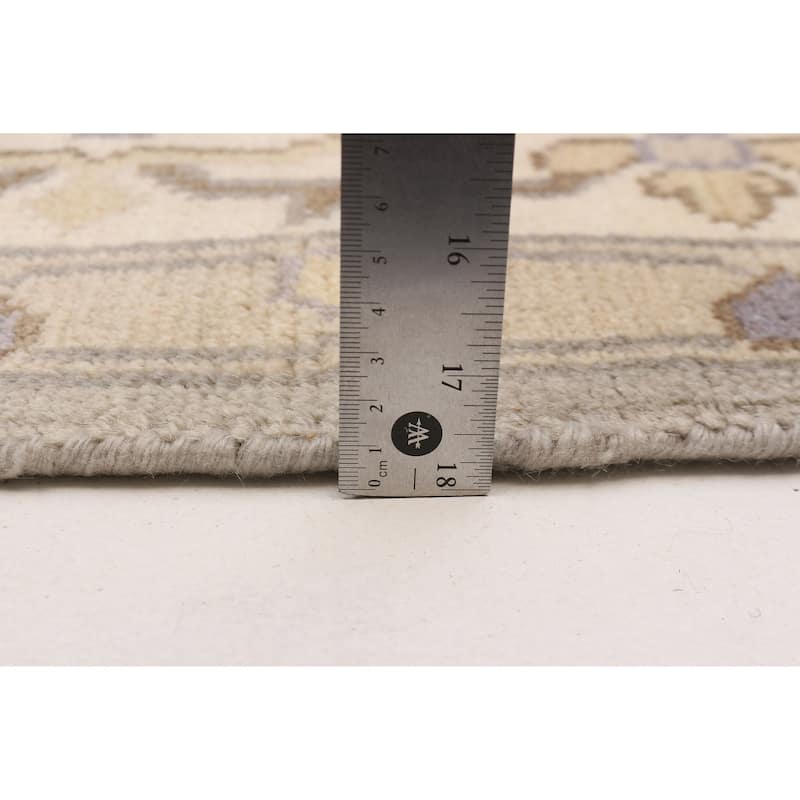 ECARPETGALLERY Hand-knotted Royal Oushak Light Grey Wool Rug - 9'0 x 11'11