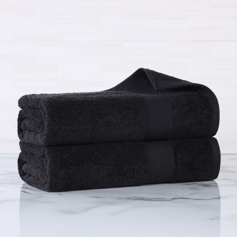 Superior Luxury Solid Highly Absorbent Egyptian Cotton Bath Sheet Towel - (Set of 2)