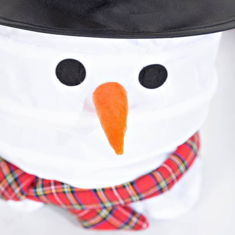 Snowman Path Light Covers with Solar Window, Set of 4