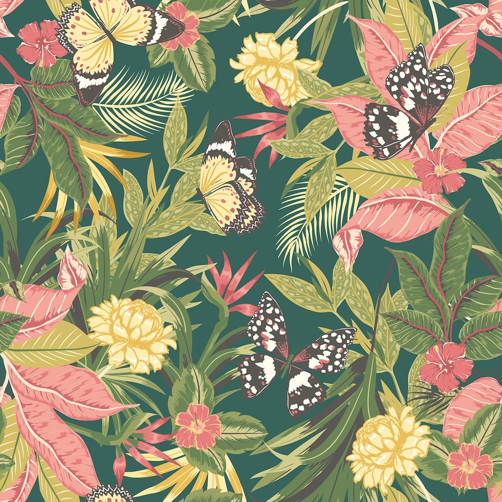 Hoopla Walls Paradise Forest Mix Peel and Stick Wallpaper - N/A