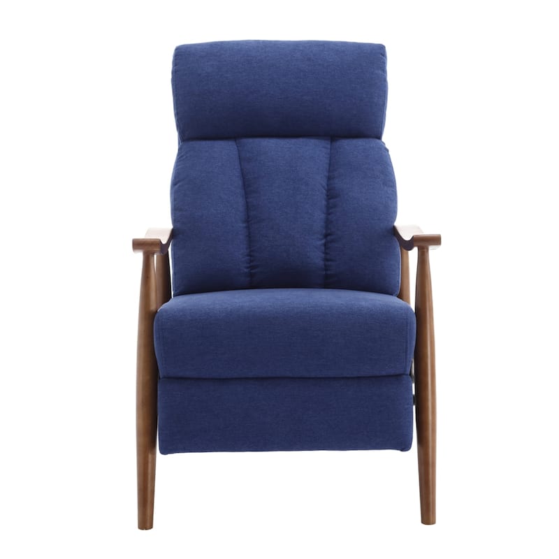 Modern Adjustable Recliner Chair, Wood Frame Armchair Accent Chair Lounge Chair Upholstered Sofa Chair for Living Room