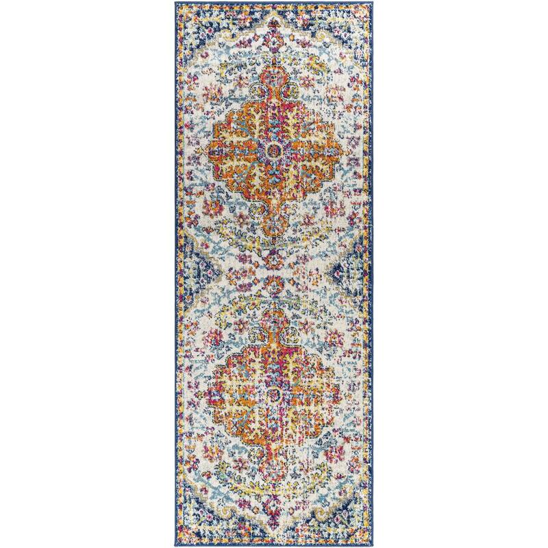 Livabliss Harput Updated Traditional Medallion Area Rug - Multi - 2' 7" x 7' 3"