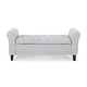 preview thumbnail 25 of 49, Christopher Knight Home - Keiko Contemporary Rolled Arm Fabric Storage Ottoman Bench