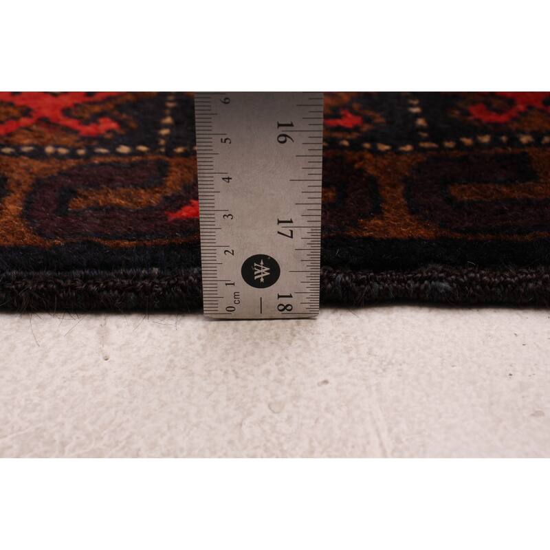 ECARPETGALLERY Hand-knotted Teimani Red Wool Rug - 4'1 x 9'3